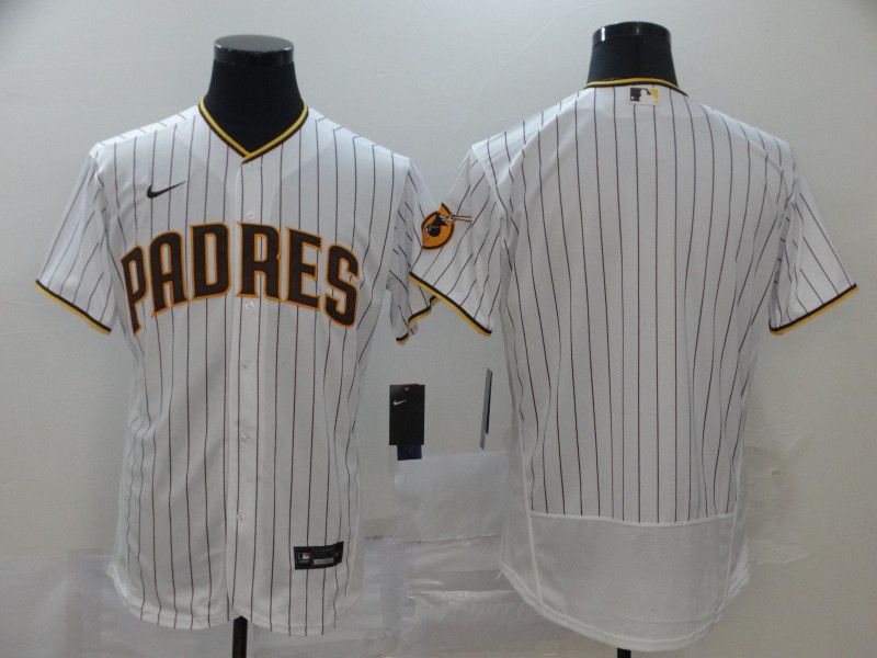 Men San Diego Padres Blank White stripes Nike Elite MLB Jerseys->san diego padres->MLB Jersey